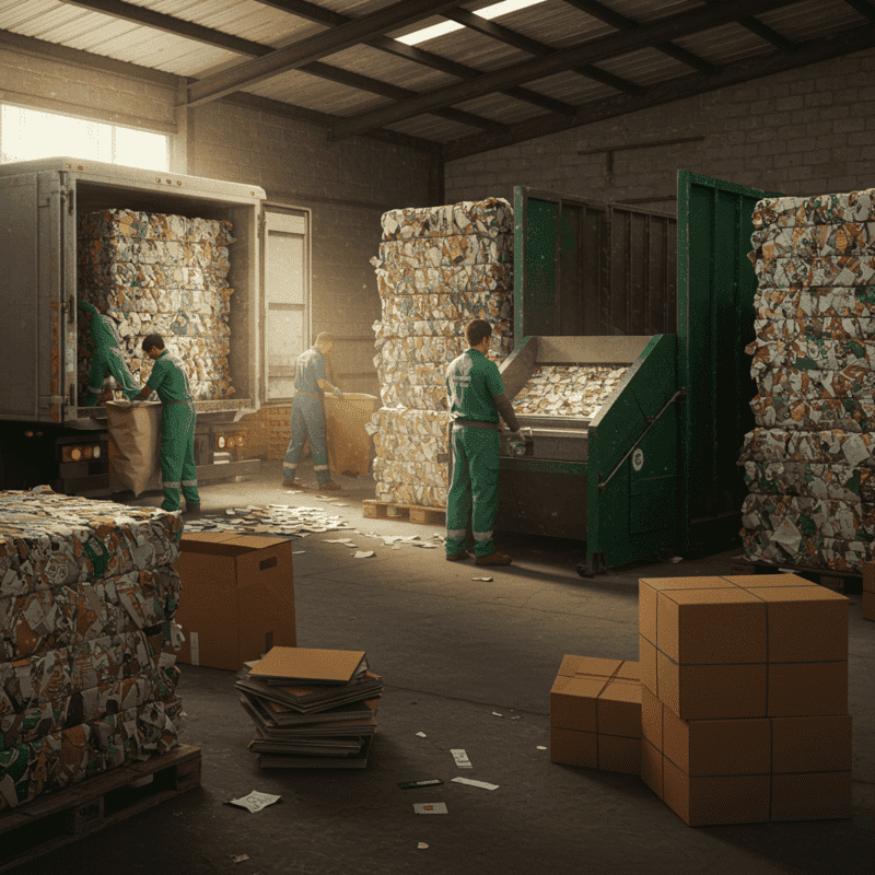 papel recilado processo